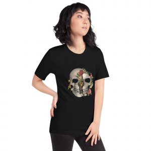 T-shirt - Skull and Flowers