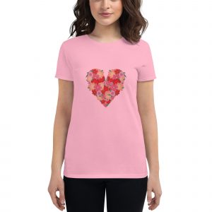 Women's short sleeve t-shirt - Heart of Flowers